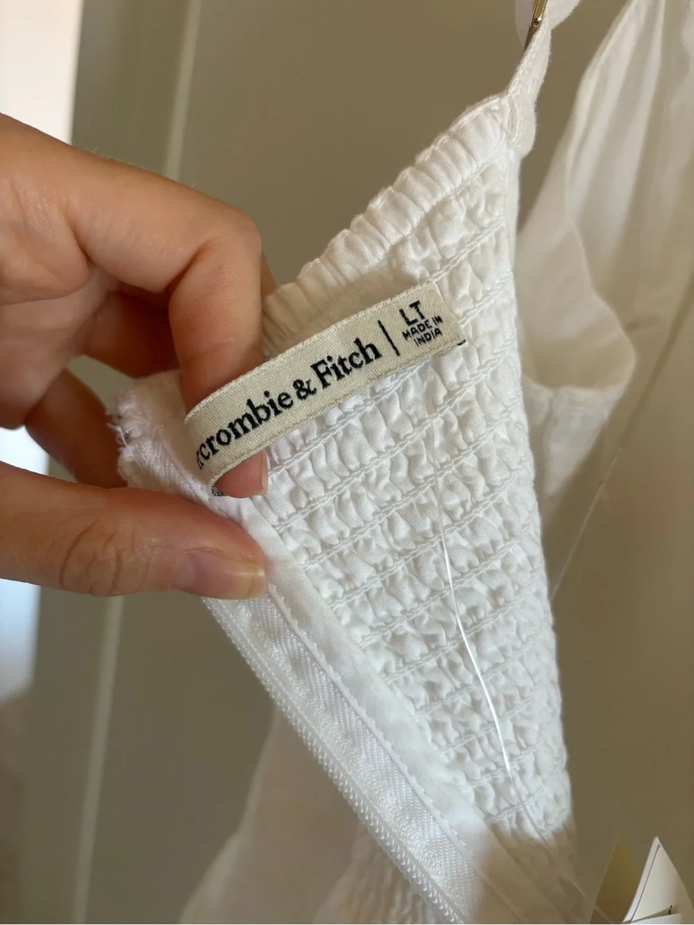 NWT Abercrombie and Fitch White Linen blend Square-Neck Midi Dress